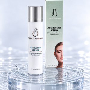 Satin Silver Serum Skincare Display