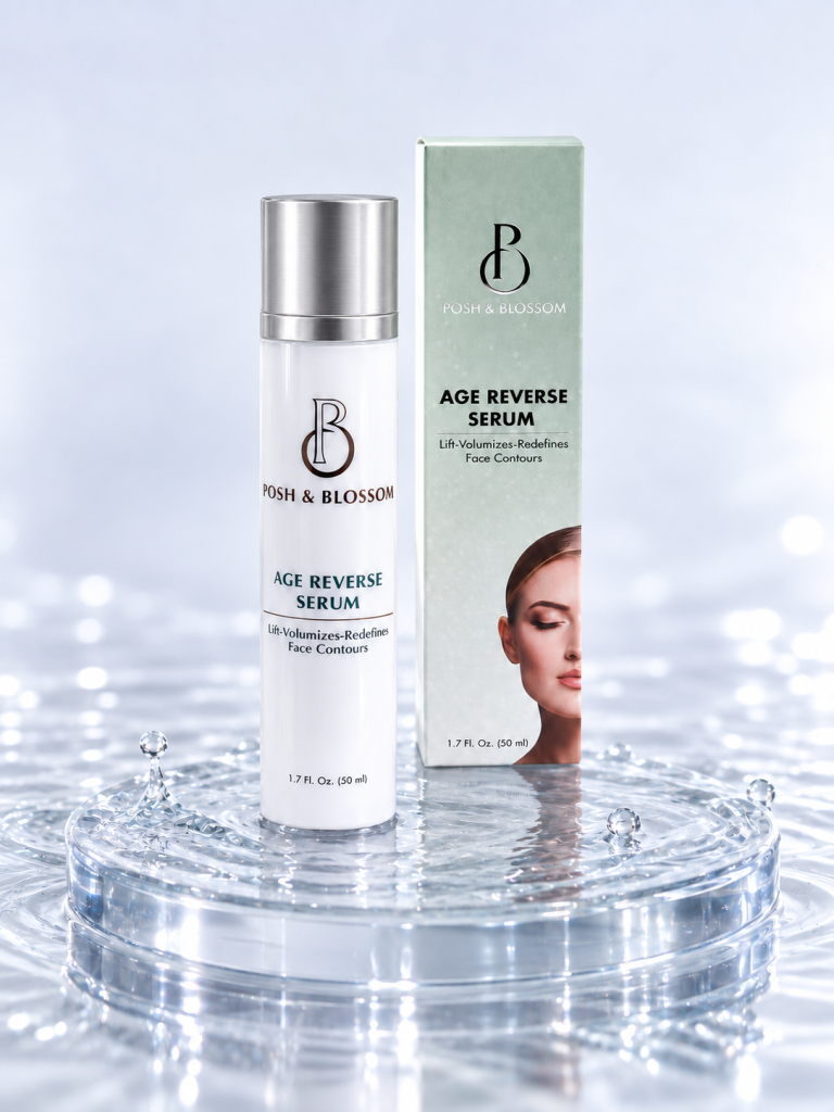 Satin Silver Serum Skincare Display